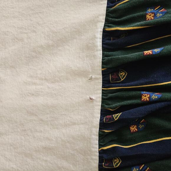 Ralph Lauren Twin Green/Navy Chappel Stripe Comforter w/ bed skirt. Pre-owned. - Picture 7 of 9